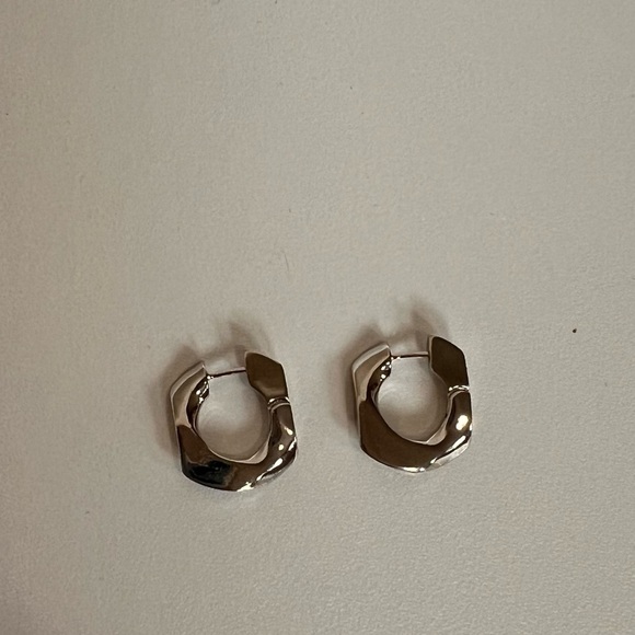 NWT Silver Tone Hoop Earrings - Picture 3 of 5